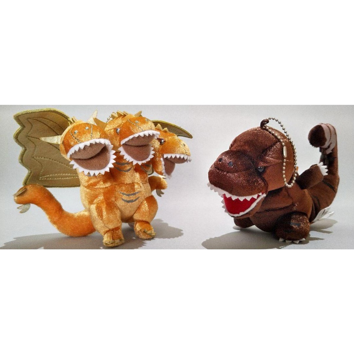 USJ Limited Godzilla & King Ghidorah Plush Mascot Key Chain Japan