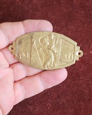 VINTAGE AUTOMOBILE CAR BADGE # ST CHRISTOPHE ST. CHRISTOPHER PROTECT US