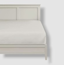 Nautica White Deck Solid Cotton Rich Blend Fitted Sheet, Twin XL Size