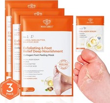 Foot Peeling Mask 3 Pack Callus Dead Skin Remover Soft Smooth Touch Feet