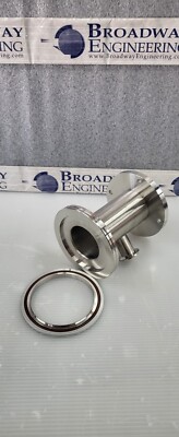 VACUUM FLANGE ADAPTER ISO100 X 4 BOLT O-RING WITH KF25 PORT BIN#30