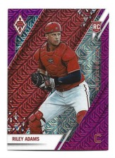 /99 Purple Mojo 2022 Panini Chronicles Phoenix #14 Riley Adams Baseball Card