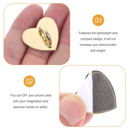 4 Pieces Love Fastener Accessories Metal Mobile Phone Buckle Case - 第 3/12 張圖片