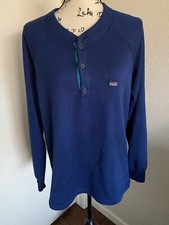 Vintage Made in USA Patagonia Capilene Polyester Long Sleeve Fleece Large Blue