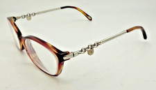 TIFFANY CO EYEGLASSES FRAMES ONLY TF2063 BROWN TORTOISE / SILVER 52-16-135