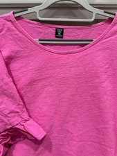 shein curve 3xl pink blouse with ruffle sleeves