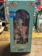 Vintage Happy Angel Lamp Lighted Cherub Figurine Lamp w/ Original Box