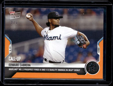 Edward Cabrera - 2021 MLB Topps Now #706 Orange 2/5 Parallel Miami Marlins