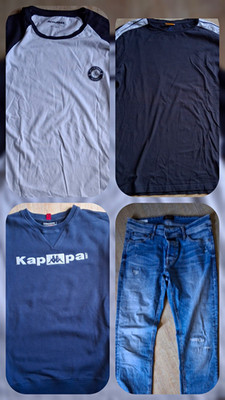 Jack & Jones Kappa ellesse Herren Paket L  Langarmshirts Sweatshirt Jeans 31/34