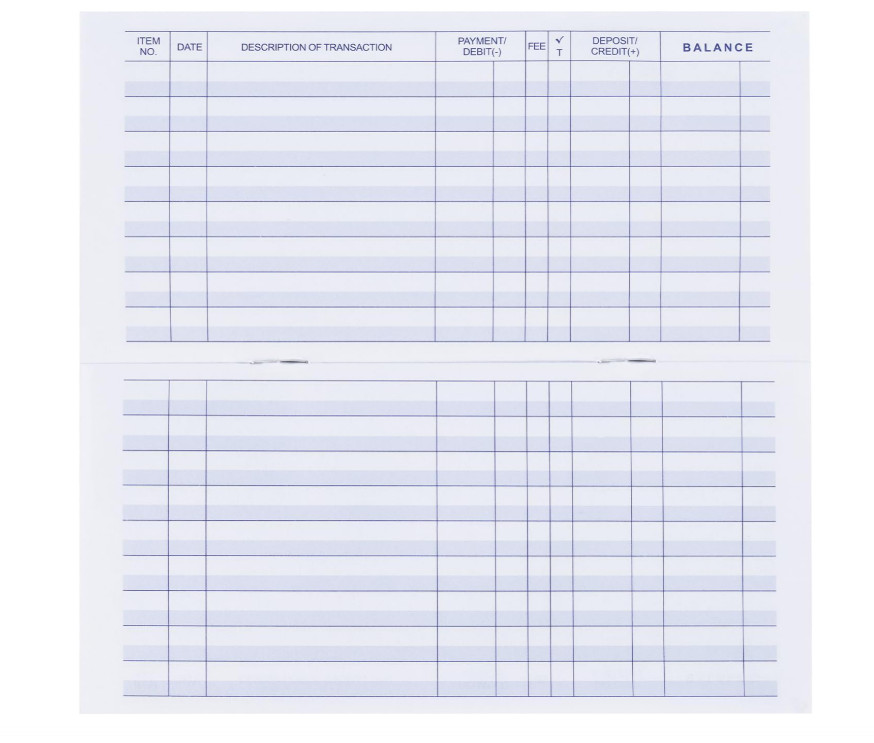 как выглядит 20 Pack Checkbook Register, Check Registers for Personal, Blank Ledger Transacti фото