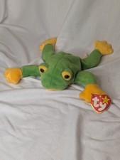 TY Beanie Baby Smoochy the Frog New With Tags Plush 1997. TAG ERRORS