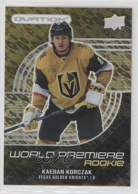 2022 Upper Deck Ovation World Premiere Gold 12/299 Kaedan Korczak Rookie RC 1c6w