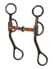 Diamond R Bit Smooth Copper Snaffle Argentine 5 Silver DR050