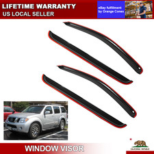 Fits 2005-2012 Nissan Pathfinder Window Rain Visors Black Vent Guard Shade Us Us