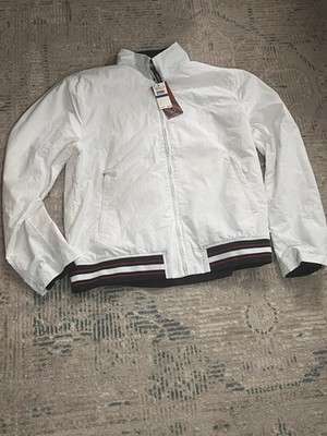 PERRY ELLIS America White Sailing Jacket Men s Sz XL Water Resistant NWT
