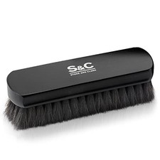 Premium Horsehair Shoe Polish Brush Handcrafted Beechwood Shoe Brush for