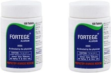 2 x Alarsin FORTEGE Tablets (100tab) Herbal Ayurvedic Men's Wellness