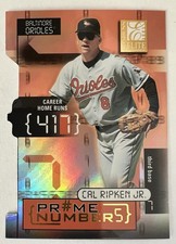 Cal Ripken 2001 Donruss Elite Prime Numbers /410 #pn-4c Die Cut Orioles (BOB)