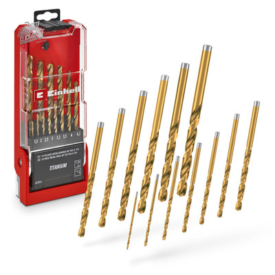 Set of 13 Metal Tips HSS Titanium Einhell Drill Driver Iron Steel