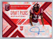 Brandon Facyson 2018 Elite Draft Picks Aspirations Rookie Auto Red /75 #203