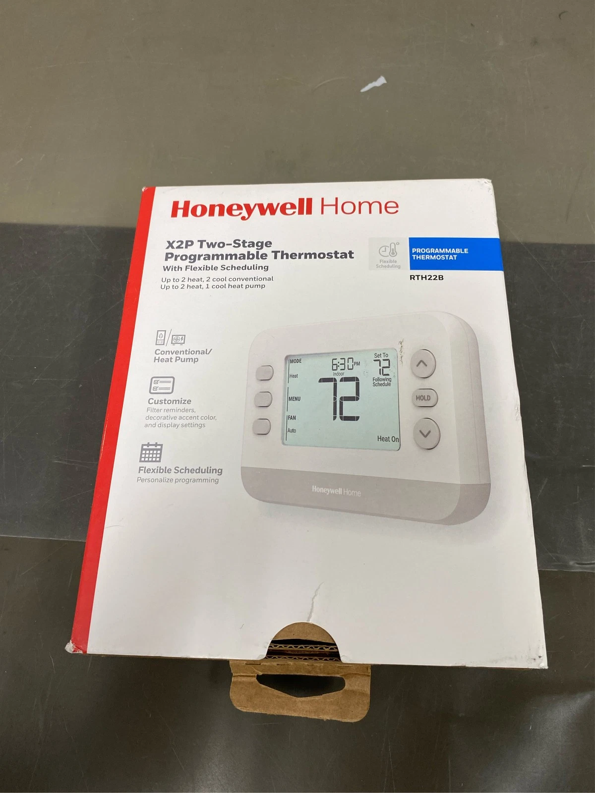 New! Honeywell Home Programmable Thermostat, Conventional/Heat Pump Compatibilit