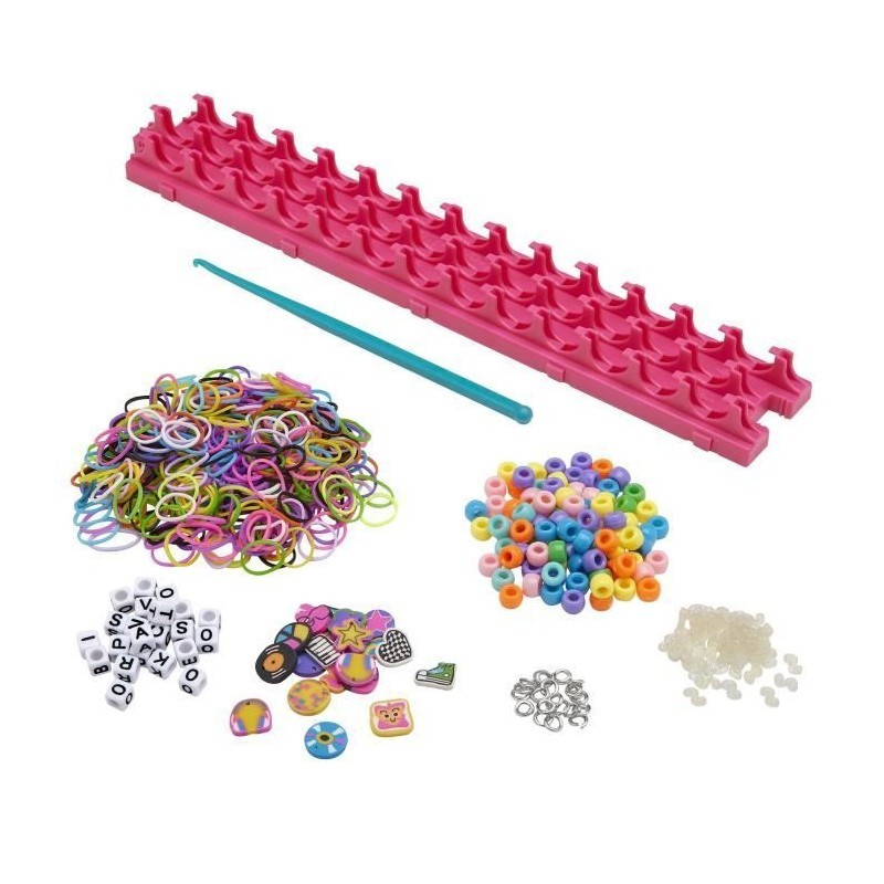 Kit bracelets élastiques Lexibook Rock pour tresser 600 élastiques colorés sans effort