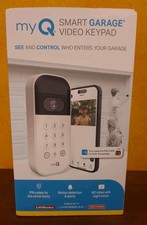 MyQ Smart Garage Door Keypad 1080p HD Video Live, Wireless App Control, White