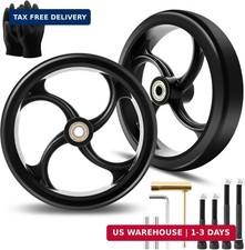 2 PCS 7-Inch Walker Replacement Wheelchair Wheels - Eco-Friendly Rubber Material