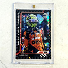 2025 Topps Chrome F1 #107 Lando Norris Black Checker Flag Refractor /10