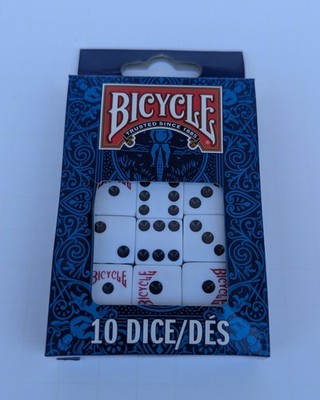 Bicycle Dice Set   10 Standard Dice   New in Sealed Package   2008 USPCC