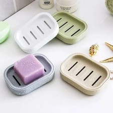 Simple Soap Dish, Drain Soap Tray, Plastic Rectangular Soap Holder