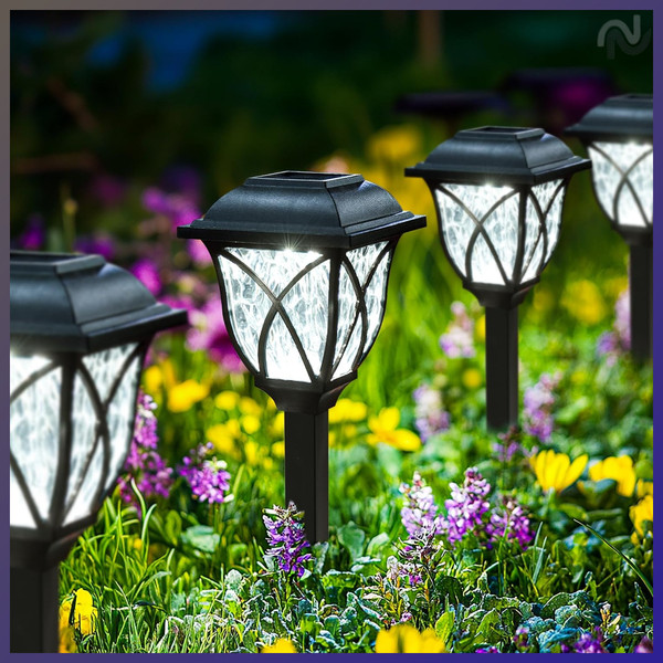 Solarlampen 6 StüCk LED Gartenleuchten Kaltweiß FüR AußEn Terrasse Balkon Gehweg-image