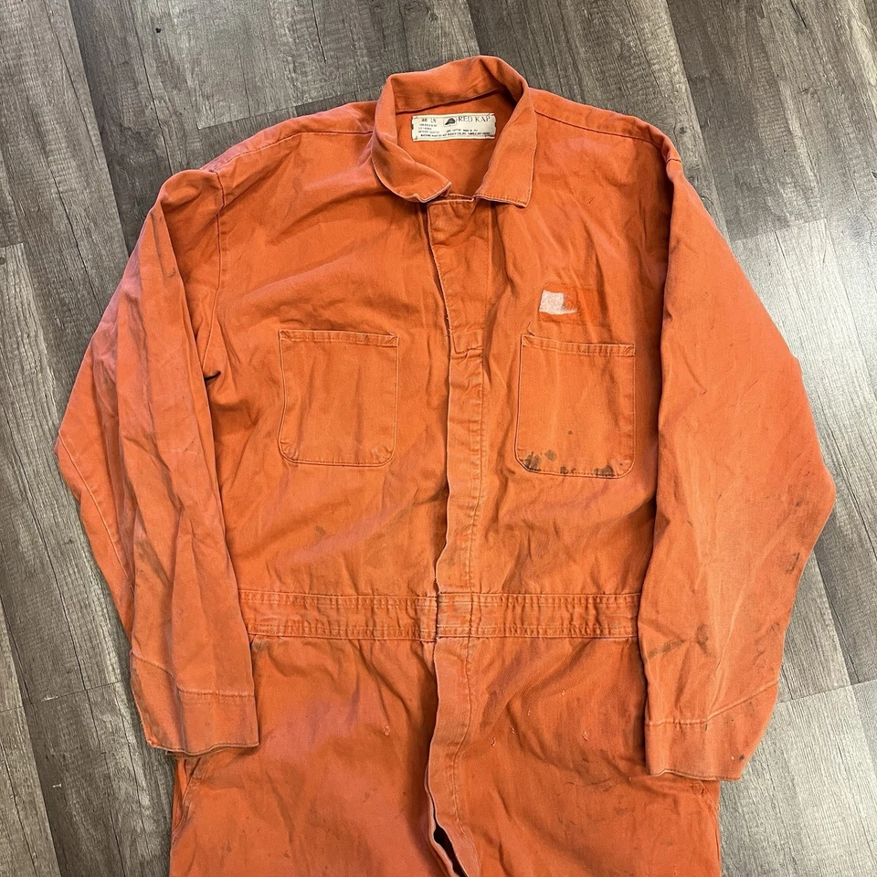 КРАСНЫЙ ОРАНЖЕВЫЙ КОМБИНЕЗОН KAPP РАБОЧАЯ ОДЕЖДА ИНДИВИДУАЛЬНЫЙ ОТДЕЛ ИСПРАВЛЕНИЙ ТЮРЕМНЫЙ КОСТЮМ 48 (38) - Изображение 3 из 4