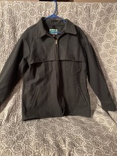 Labonville Inc. Made in USA Charcoal Grey Wool Double Cape Jac-Shirt
