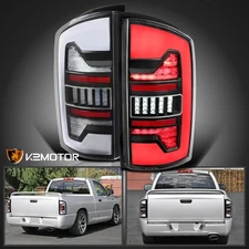 Fits 2002-2006 Dodge Ram 1500 2500 3500 Black Full LED Tail Lights Brake Lamps