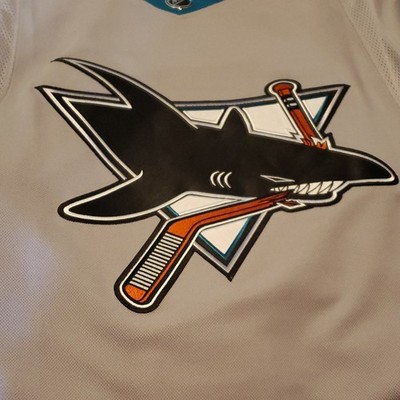 adidas San Jose Sharks NHL Hockey Jersey Kane #9 White/Teal/Black Size 52
