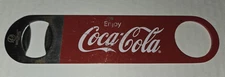 Vintage Coca-Cola Red Metal Bottle Opener Coke 7" Flat Bartending Tool Bar Blade