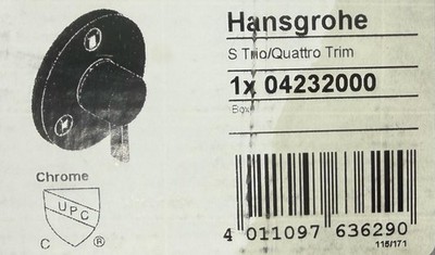 Hansgrohe Ecostat 04232000 Diverter Trim,Chrome *NEW*