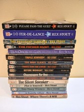 Rex Stout Paperback Book Lot of 16 Random Mys...