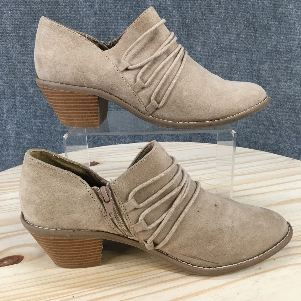 Botas Rocket Dog Femininas 9 Tornozelo Botinha Taupe Casual Conforto Salto Baixo Cubano - Imagem 2 de 4