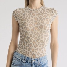 NWT Leopard Print Mesh Top
