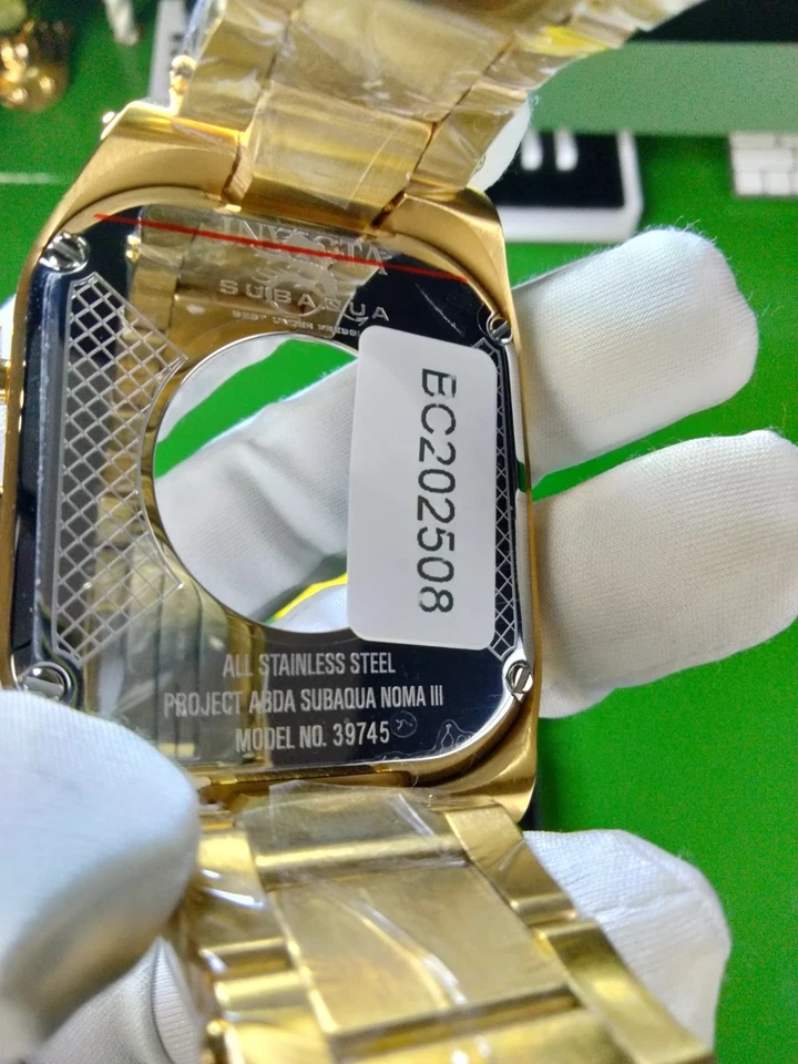 Invicta Subaqua Gold SS Smart Chassis Exhib Watch Case For Apple Watch Series 6 - Image 3 of 4