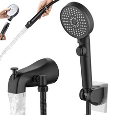 Tub Spout with Diverter, Matte Black Bathtub Spout with Diverter Bath Tub Fau...