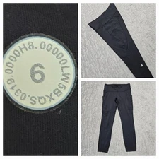 Lululemon Fast Free 7/8  Tight 24" Non Reflective Black Size 6 Nulux