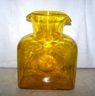 Vintage BLENKO Glass Water Bottle Cadmium Uranium UV Reactive Yellow Gold Spout
