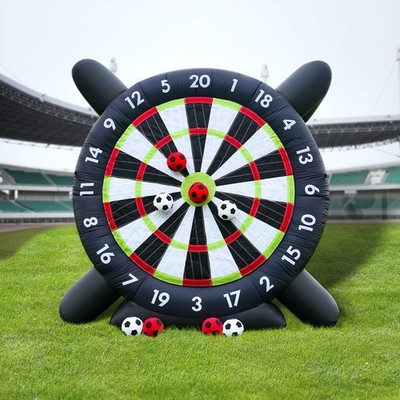 10x10ft Outdoor Inflatable Soccer Darts Board with 8pcs Soccer Ball&280W Blower
