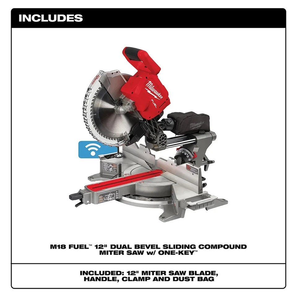 Milwaukee 2739-80 M18 18V 12" Cordless Miter Saw - Bare Tool - Recon View 2
