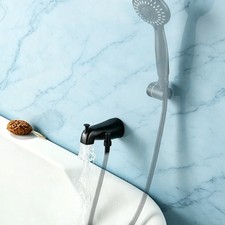 Dual Function Bathtub Spout Zinc Alloy Faucet With Handheld Shower For Bathroom