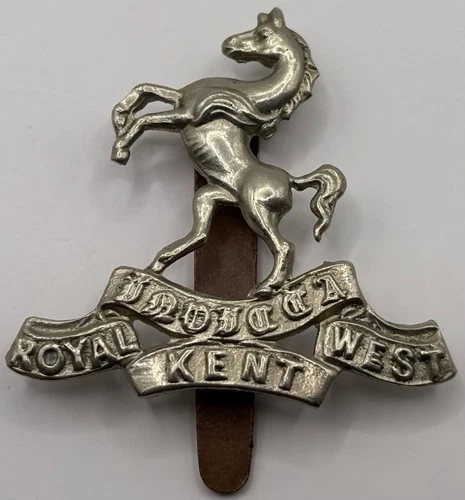 Genuine WW2 The Queen's Own Royal West Kent Regiment Cap Badge
