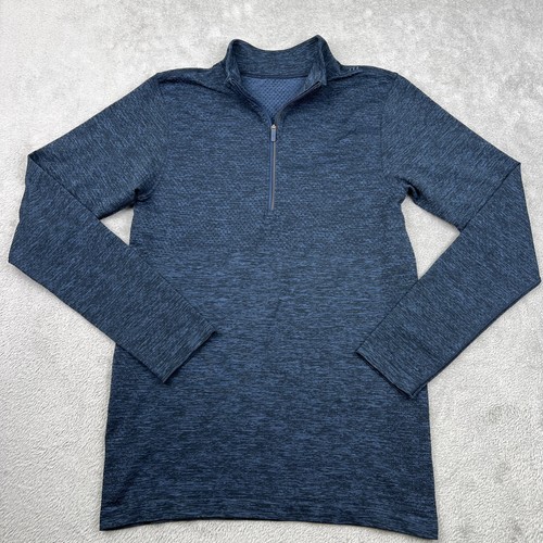 Lululemon Metal Vent Tech 1/2 Zip Mens S Navy Blue Pullover Shirt Stretch Top